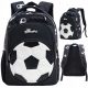 Schulrucksack Fußball - Weißer Fußball-Design für Jungen