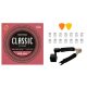  KLASSISCHE GITARRENSAITEN MIT ERSATZ-D4-SAITE + KURBEL MIT CUTTER + !
