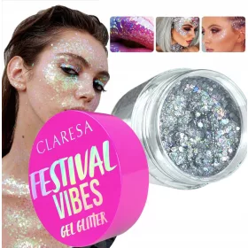    CLARESA FESTIVAL VIBE GLITZER GEL FÜR GESICHT KÖRPER HAARE 03 I DON'T CARE