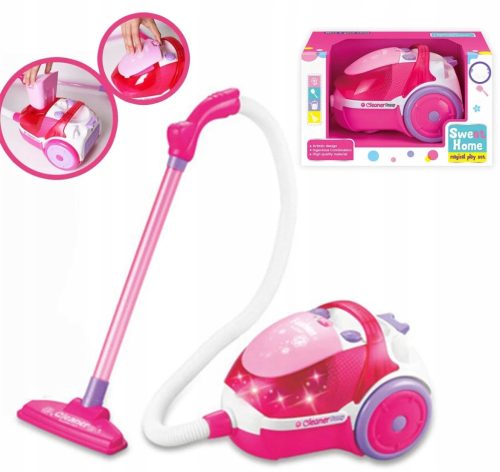  BATTERIEBETRIEBENER STAUBSAUGER FÜR KINDER, ROSA