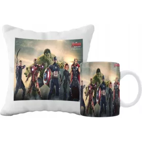    AVENGERS-FILMBECHER- UND KISSENSET, GESCHENKIDEE FÜR EINEN FAN, MUSTER