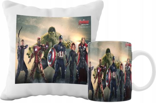  AVENGERS-FILMBECHER- UND KISSENSET, GESCHENKIDEE FÜR EINEN FAN, MUSTER