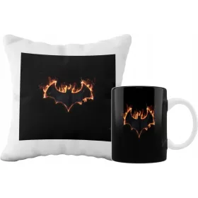    BATMAN-FILMBECHER- UND KISSENSET, GESCHENKIDEE FÜR EINEN FAN, MUSTER