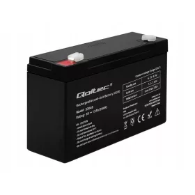  Qoltec 53048 6V 12 Ah schwarzer Akku
