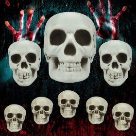  Halloween-Deko-Set mit Totenköpfen