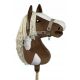 Hobbypferd A3, Pferd auf einem Stock – Western, geflickt + Geschirr + gratis