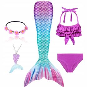  FABELHAFTER MEERJUNGFRAUENSCHWANZ-BADEANZUG 5-TEILIG