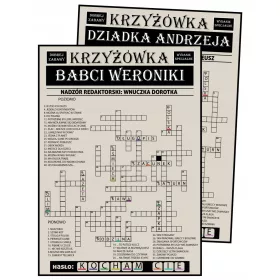    Kreuzworträtsel für Oma, Opa, personalisiertes Rahmengeschenk