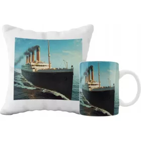    TITANIC-FILMBECHER- UND KISSENSET, GESCHENKIDEE FÜR EINEN FAN, MUSTER