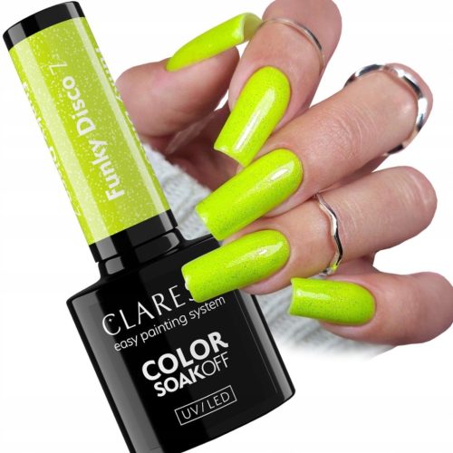  CLARESA FUNKY DISCO 7 LIME LIGHT HYBRID NAGELLACK LIME YELLOW
