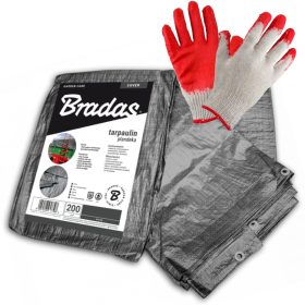   Verstärkte Schutzplane 4 x 6 m, 200g/m², Frost- und Wasserdicht - Serie GRAY