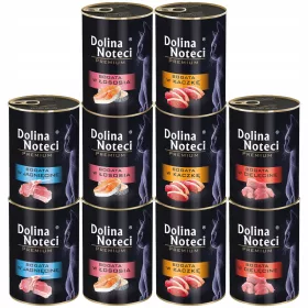    DOLINA NOTECI Premium Nassfutter für Katzen, Geschmacksmischung, 10 x 400g, getreidefrei
