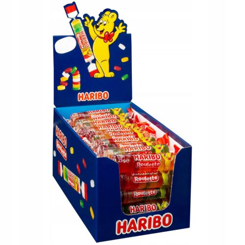 Haribo Roulette Fruchtgummirollen 25g im 50er Pack - Bunte Naschfreude