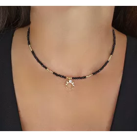 Durchbrochene Mondhalskette mit Mondzirkonen