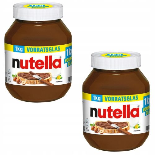 Nutella Schokoladen-Nusscreme 2 x 1kg Ferrero aus Deutschland