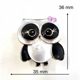  Bunte Eulenbrosche, befestigt mit einem starken Magneten