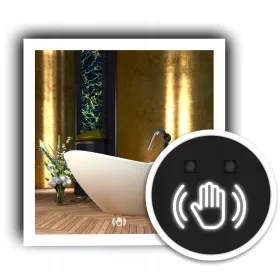    LED-SPIEGEL 100x100 SENSORSCHALTER FÜR BEWEGUNGS-LED-BERÜHRUNGSLOSE MUSTER