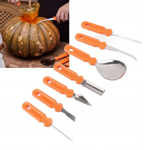  HALLOWEEN-KÜRBIS-SCHNITZERSATZ 7 ELEMENTE