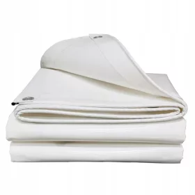   Robuste Gewebeplane 6x8m 60g/m², UV- und wasserdicht, in Weiß – SmartPak