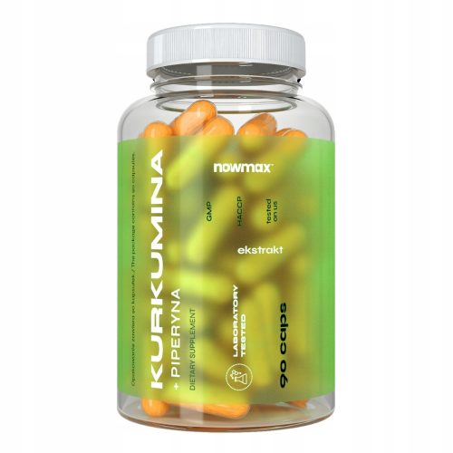 nowmax® Kurkumina + Piperyna 90 Kapseln - Unterstützung für Immunsystem und Stoffwechsel