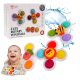  FIDGET SPINNER MIT SENSORISCHEM SAUGNAPF BAD GESCHENK RASSEL 3 STK