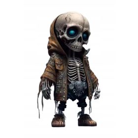  Halloween-Dekoration mit einer Skelettfigur