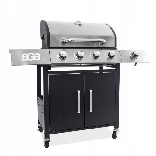  AGA GASGRILL Gartenabdeckung + Thermometer Großer Gusseisenrost 14kW
