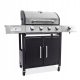  AGA GASGRILL Gartenabdeckung + Thermometer Großer Gusseisenrost 14kW