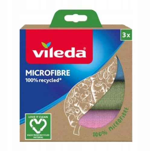  Vileda Mikrofasertuch (Mikrofaser) im 3er-Pack, mehrfarbig