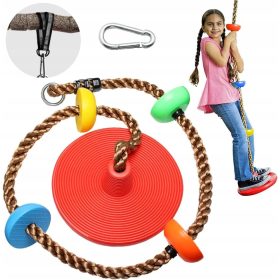    Runde Schaukel für Kinder, Scheibe, dickes Seil zum Klettern, Klettern, 2 m
