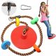  Runde Schaukel für Kinder, Scheibe, dickes Seil zum Klettern, Klettern, 2 m