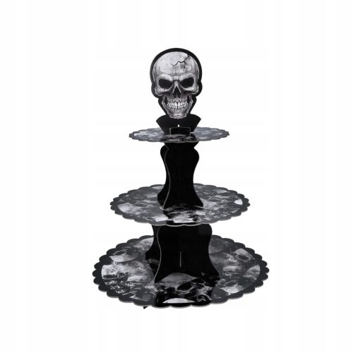  DOPPELSEITIGER HALLOWEEN-TOTENKOPF-KUCHENTELLER
