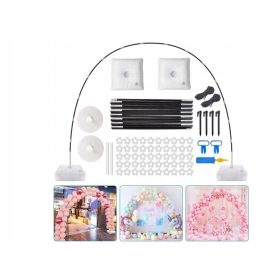  DEKORATIVES SET MIT GEBOGENEN BALLONSTÄNDERN