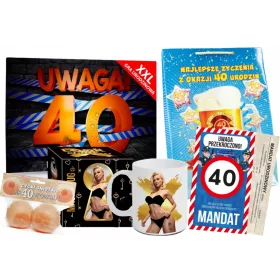    Lustiges Geburtstagsset für Vater, Mann, Ehemann, Freund, Geschenk zum 40. Geburtstag
