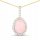  SILBERANHÄNGER, ROSA OPAL UND BERGKRISTALL