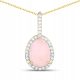  SILBERANHÄNGER, ROSA OPAL UND BERGKRISTALL