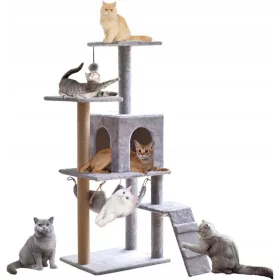  Hoher Kratzbaum, Bett, Kratzbaum, Gotelturm 101 - 160 cm