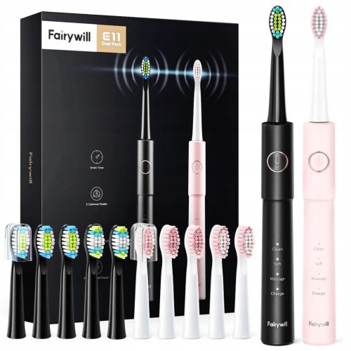  2x Schallzahnbürste – Schallzahnbürste für Paare Set + TIPPS