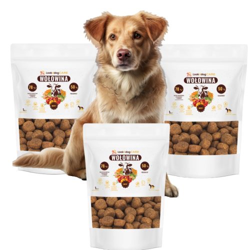  Look4dog CARE Hundefutter getreidefreies Rind und Huhn 1 kg