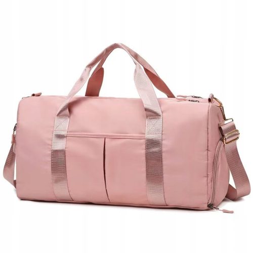  Reise-Trainingssporttasche mit Gürtel und Schuhfach, 25 l, rosa
