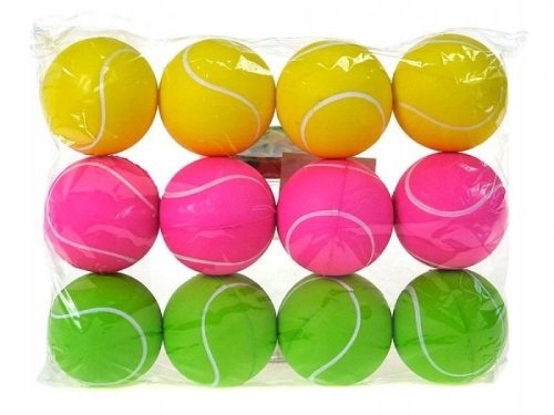  SCHAUMSTOFFBÄLLE "TENNIS" - 12 Stk.