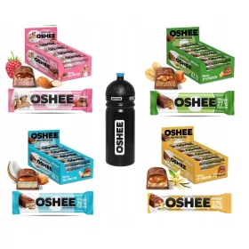   Proteinriegel Set mit Gratis-Trinkflasche - Ideal für Sportler