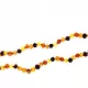  Bernsteinkette, Bernsteinperlen, Cognackette, milchige Perlen