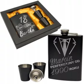    GESCHENK FÜR EINEN MANN FREUND Flachmann Jägermeister GEBURTSTAG 18 40 50 60 70
