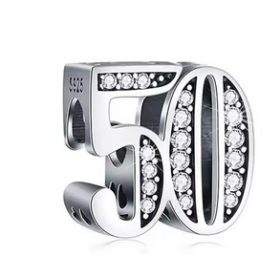  Charm-Anhänger 50. Geburtstag 50. Jahrestag S925