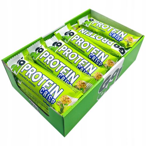 GO ON Protein Crisp Pistazien-Riegel – Ihr Eiweißsnack für aktive Tage, 24 x 45g