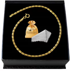    GOLD, VERGOLDETES DAMEN-ARMBAND, 19 cm, FLACH, SILBER 925 + KOSTENLOS