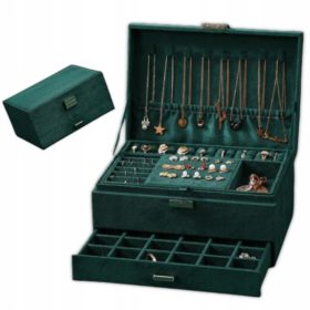    SCHMUCKKASTEN ELEGANTE BOX MIT SPIEGEL, VOLUMEN, SCHÖNES BEIGE