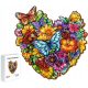 HOLZPUZZLE FÜR KINDER 151 TEILE HERZ AUS BLUMEN GESCHENK FÜR KINDER