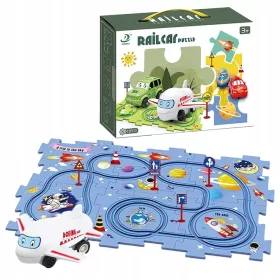    SET BILDUNGS- UND INTERAKTIVER PUZZLESPIELZEUG MIT FLUGZEUG UND INDIKATOREN